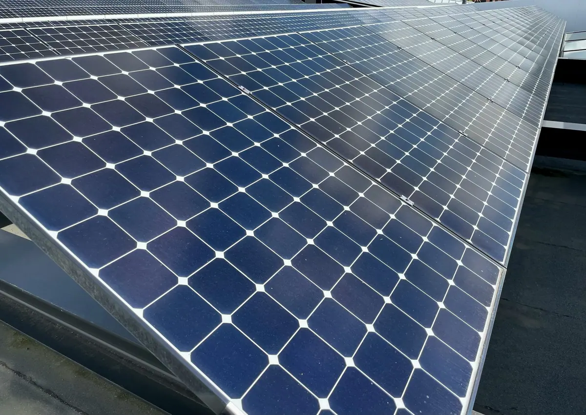 Solar modules, close up