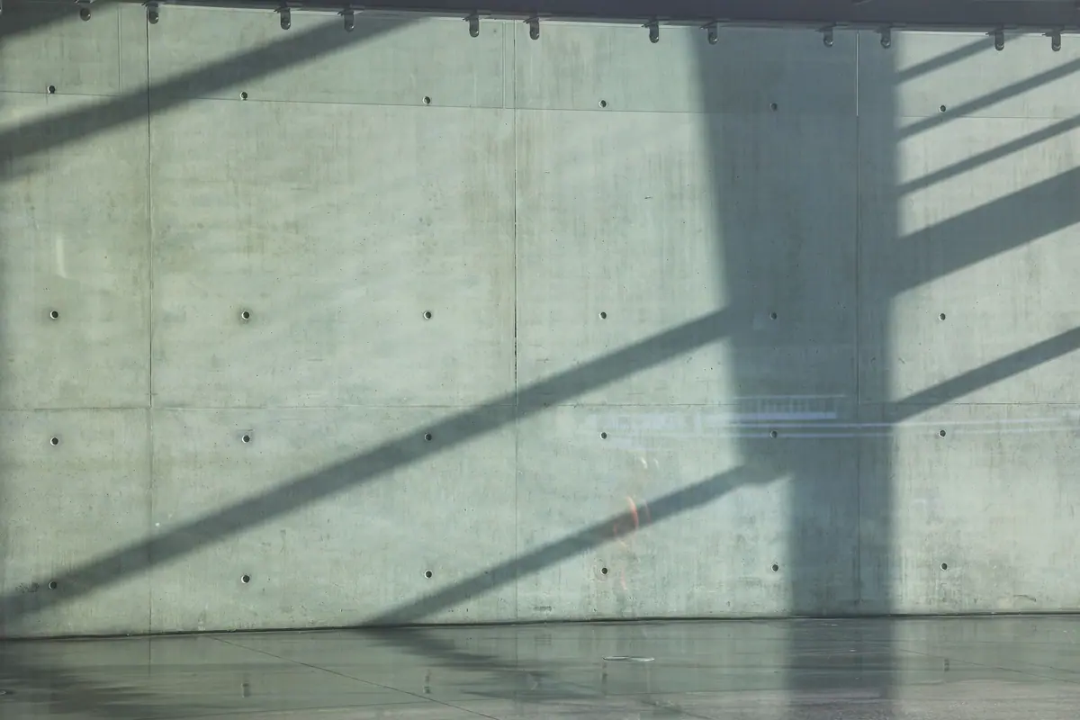 Bare concrete wall in raking light